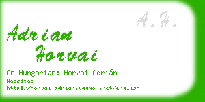 adrian horvai business card