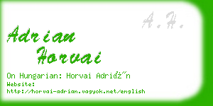 adrian horvai business card